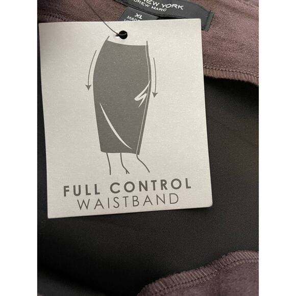 Marc Andrew Marc Womens Expresso Embossed Croc Print a Line Skirt Brown XL NEW - Picture 6 of 9